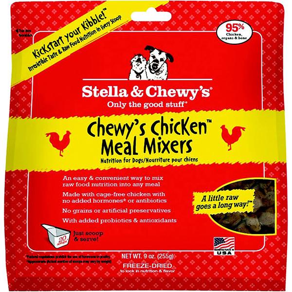 Stella & Chewy's Meal Mixers Chewy's Poulet Nourriture crue lyophilisée pour chien à mélanger