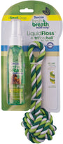 Tropiclean Fresh Breath Floss liquide et Triflossball, petit