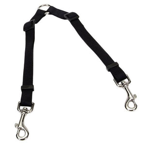 Coastal Two Dog Adjustable Nylon Coupler, Black, 3/4-in x 24-36-in