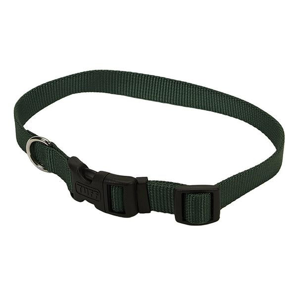 Coastal Adjustable Nylon Collar with Tuff Buckle for Dogs, Hunter Green
