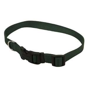 Coastal Adjustable Nylon Collar with Tuff Buckle for Dogs, Hunter Green