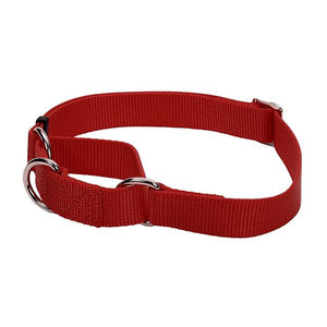Coastal No! Slip Martingale Adjustable Nylon Dog Collar, Red