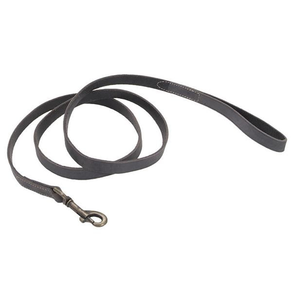 Circle T Rustic Leather Dog Leash, Slate Grey