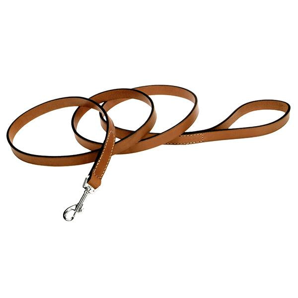 Circle T Oak Tanned Leather Dog Leash, Tan