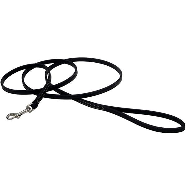 Circle T Oak Tanned Leather Dog Leash, Black