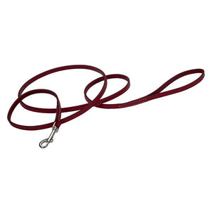 Circle T Oak Tanned Leather Dog Leash, Red