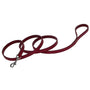 Circle T Oak Tanned Leather Dog Leash, Red