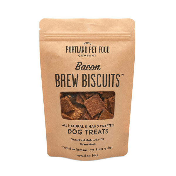Portland Pet Food Company Bacon Brew Biscuits Dog Treats, 5-oz