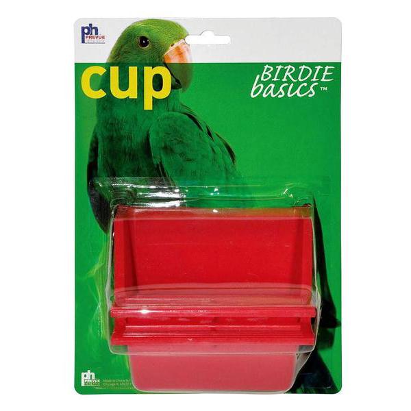 Prevue Pet Products Birdie Basics Plastic Bird Perch High Back Mountable Feeding Cup