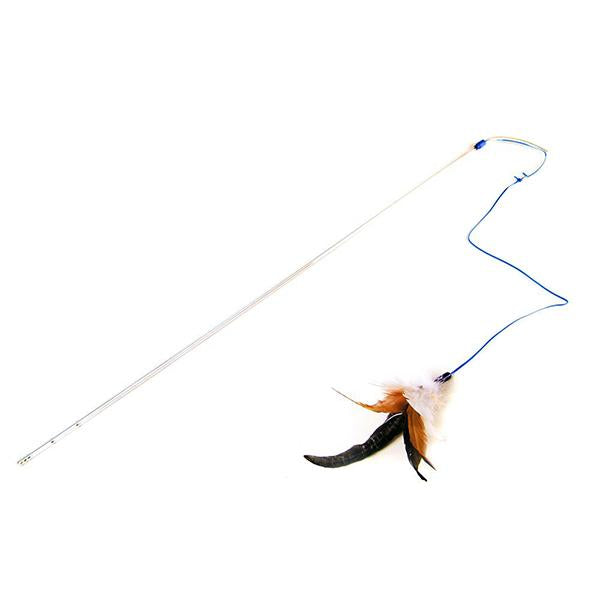 Vee PURRfect Jouet Baguette pour chat avec plumes, Baguette de 32 pouces