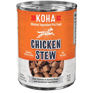KOHA Minimal Ingredient Chicken Stew Wet Dog Food Can, 12.7-oz