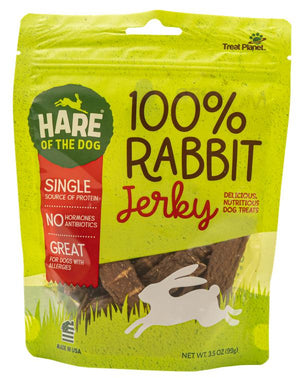 Hare of the Dog 100% Rabbit Jerky Dog Treats, 3.5-oz
