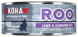 KOHA Alimentation féline riche en protéines ROO Agneau & Kangourou Pâté Nourriture humide pour chat, 5,5 oz