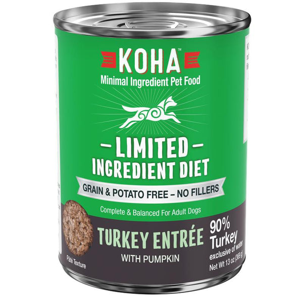 KOHA Limited Ingredient Diet Turkey Entrée Wet Dog Food Can, 13-oz