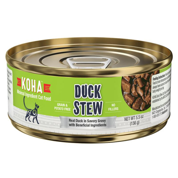 KOHA Ragoût de canard à ingrédients minimaux pour chats en conserve, 5.5 oz