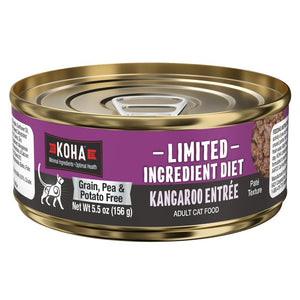 KOHA Limited Ingredient Diet Kangaroo Entree Pate Wet Cat Food Can, 5.5-oz
