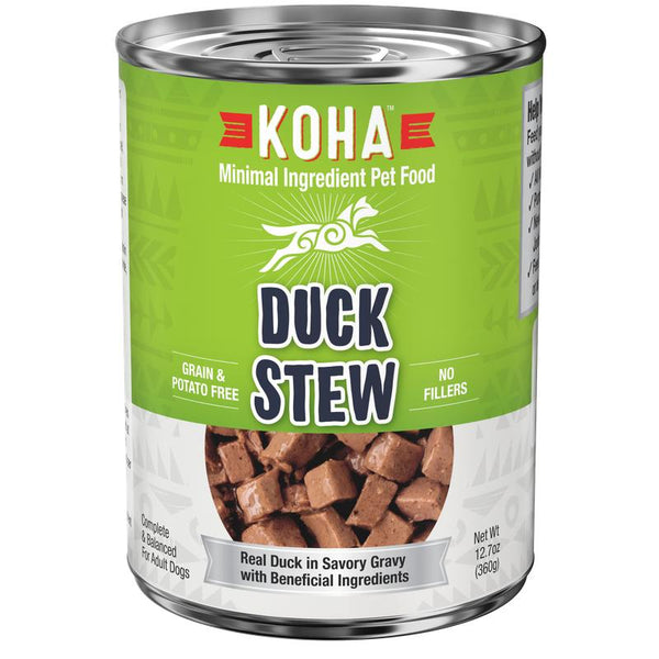 KOHA Minimal Ingredient Duck Stew Wet Dog Food Can, 12.7-oz