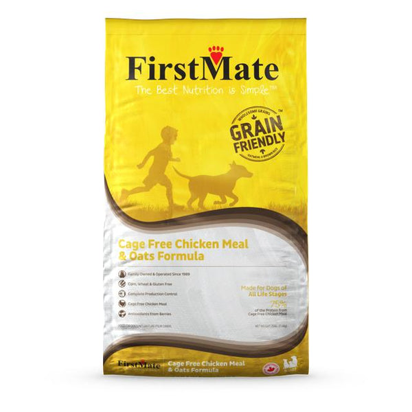 FirstMate Grain Friendly Cage Free Chicken Meal & Oats Dry Dog Food