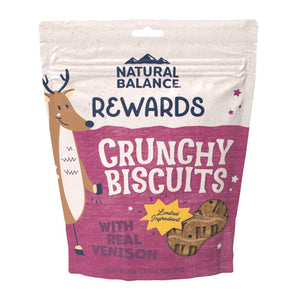 Natural Balance Rewards Biscuits Croquants aux Vrais Morceaux de Venaison Friandises pour chiens, 14 oz