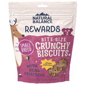 Natural Balance Rewards Crunchy Biscuits Bite-Size with Real Venison Small Breed Dog Treats