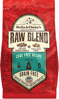 Stella & Chewy's Raw Blend Recette Cage Free Nourriture crue lyophilisée et croquettes pour chiens