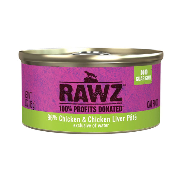 RAWZ 96% Chicken & Chicken Liver Pate Wet Cat Food Can