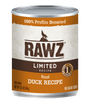 RAWZ Dog Wet Food Limited Ingredient Diet Duck Recipe