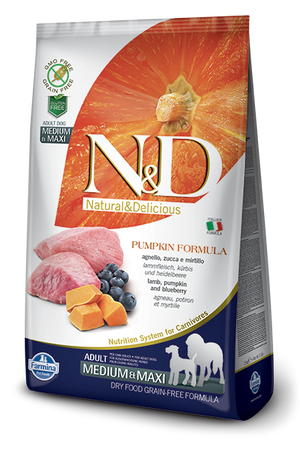 Farmina N&D Pumpkin Lamb & Blueberry Adult Medium & Maxi Dog Dry Food
