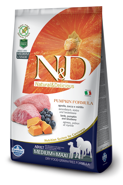 Farmina N&D Pumpkin Lamb & Blueberry Adult Medium & Maxi Dog Dry Food