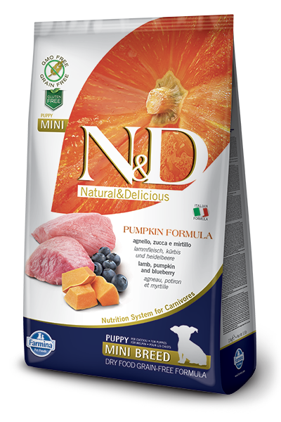 Farmina N&D Pumpkin Lamb & Blueberry Mini Puppy Dog Dry Food