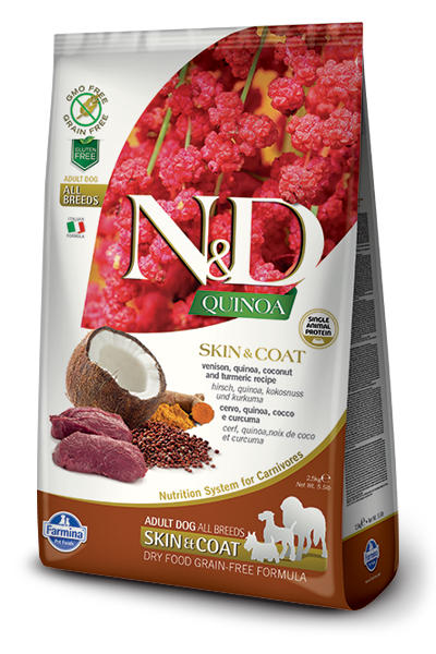 Farmina N&D Quinoa Skin & Coat Venison Dry Dog Food