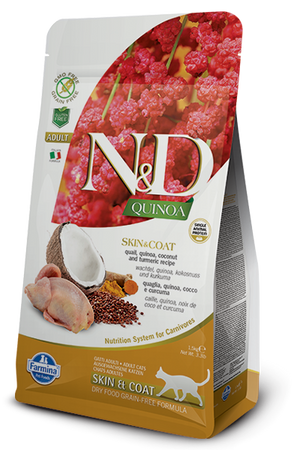 Farmina N&D Quinoa Skin & Coat Quail Dry Cat Food