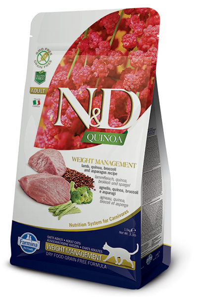 Farmina N&D Quinoa Weight Management Lamb Dry Cat Food