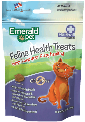 Friandises pour chat sans céréales à saveur de poulet Emerald Pet, sac de 2,5 oz