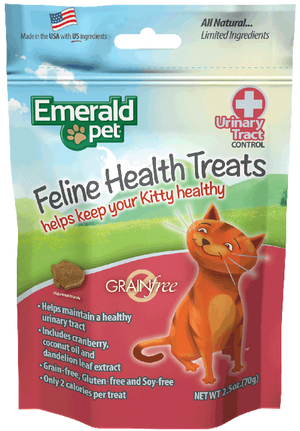 Emerald Pet Chicken Flavored Urinary Tract Formula Grain-Free Cat Treats, 2.5-oz