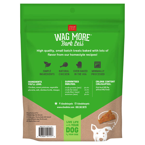 Cloud Star Wag More Bark Less Jerky Chicken & Sweet Potato Dog Treat, 10-oz