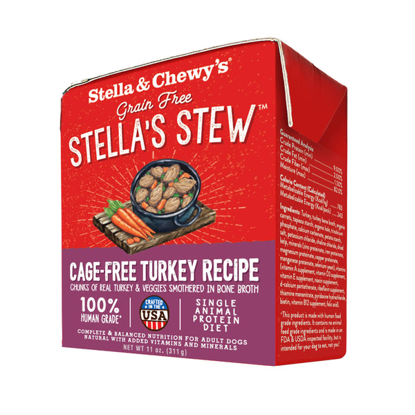 Stella & Chewy's Ragout Stella's Stew Dinde élevée sans cage Nourriture humide pour chiens
