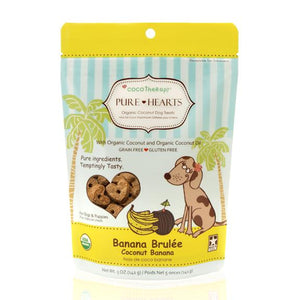 Coco Therapy Pure Hearts Coconut Cookies Banana Brulée, 5-oz