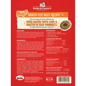Stella & Chewy's Biscuits Enrobés Crus Recette Bœuf Alimenté à l'herbe Friandises pour chiens, 9 oz