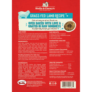 Biscuits enrobés crus Stella & Chewy's recette avec agneau nourri à l'herbe friandises pour chiens, 9 oz
