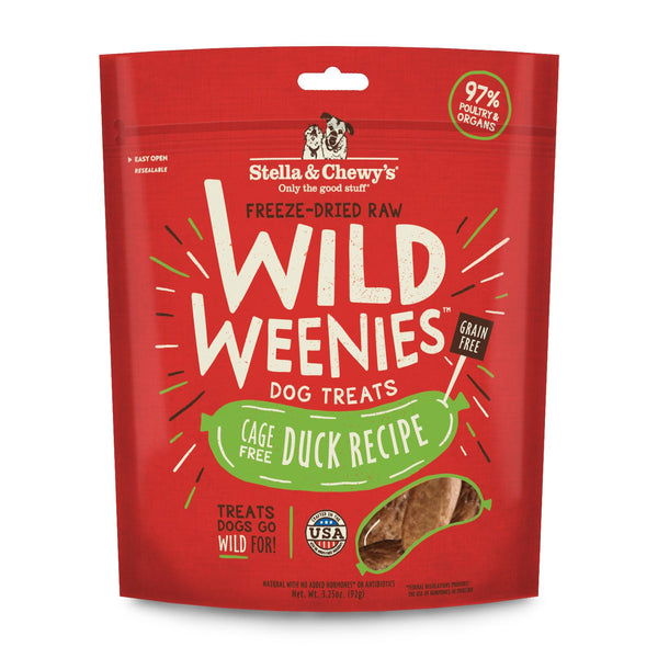 Stella & Chewy's Wild Weenies Canard élevé en liberté Friandises lyophilisées pour chiens, 3,25 oz