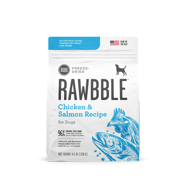 BIXBI Rawbble Chicken & Salmon Recipe Freeze-Dried Dog Food