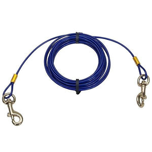 Coastal Titan Tie Out Cable with Brass Plated Snaps for Medium Dogs, 20-ft