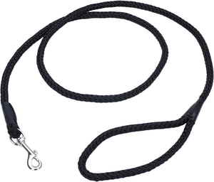 Coastal Rope Dog Leash, Black, 1/2-in x 6-ft