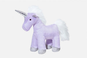 Fluff & Tuff Violet Unicorn Dog Toy, 9-in