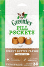 Greenies Pill Pockets Comprimés à saveur de vrai beurre de cacahuète pour chiens, 3,2 oz
