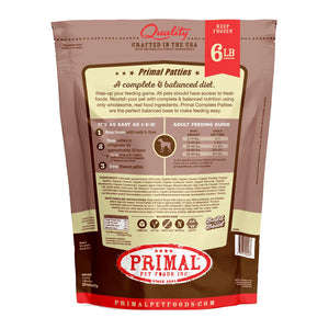 Primal Pork Formula Patties Raw Frozen Dog Food, 6-lb