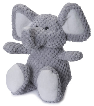 GoDog Checkers Chew Guard Elephant Dog Toy, Mini