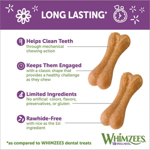WHIMZEES gâteries dentaires pour chien avec os de riz, 1 pièce
