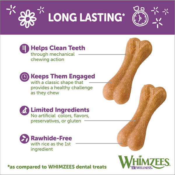 WHIMZEES gâteries dentaires pour chien avec os de riz, 1 pièce